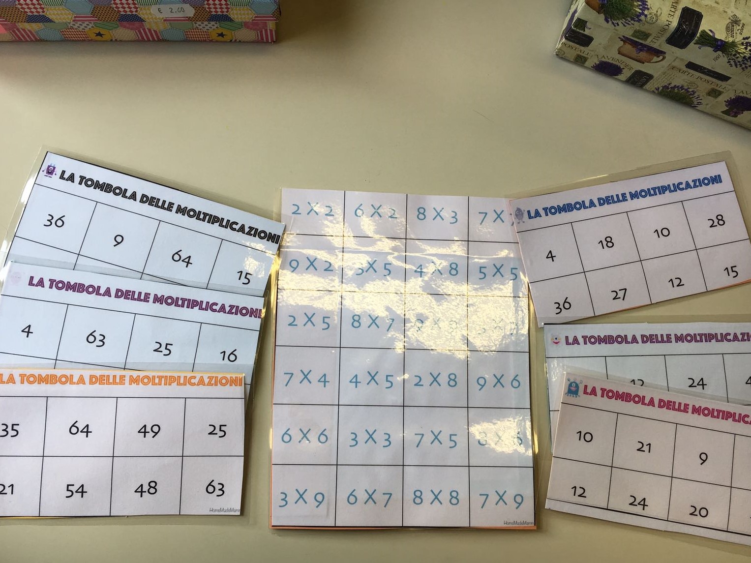 tombola per le moltiplicazioni